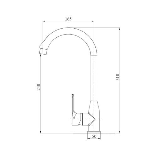 Змішувач для кухні Brinex 35B 007 (BRIN35B007) в інтернет супермаркеті PbayMarket!