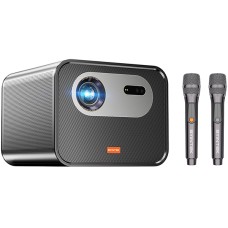 Проектор з мікрофоном Byintek R90 Max Full HD 1080p 2200 ANSI lm Android TV 11.0 Wi-Fi Bluetooth Сірий (2078)