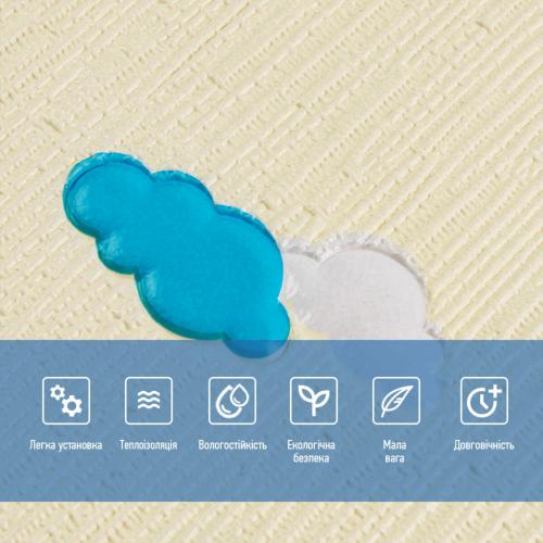 Панель стінова 3D 700*700*4mm зірки та місяць на бежевому фоні (D) Sticker Wall SW-00001971