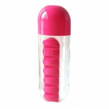 Пляшка для води з пігулкою Pill Vitamin Water Bottle Рожевий (hub_vushdc)