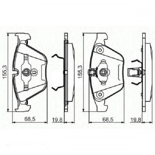 Колодки гальмові Bosch дискові передні BMW/520i/525i/525i/530d/530d/530i/530i F P 0986495082 в інтернет супермаркеті PbayMarket!