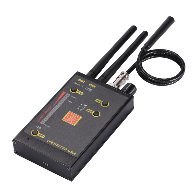 Професійний детектор жучків, прослушки, бездротових камер, GPS трекерів - антижучок HERO 009