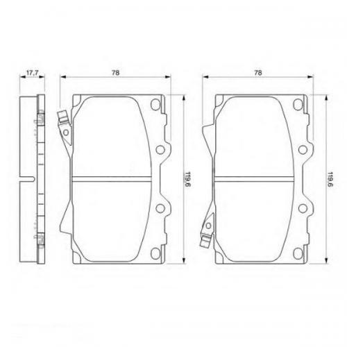 Колодки гальмові Bosch дискові передні TOYOTA Land Cruiser 4.2 D, 4.5i 24V 00 0986424640 в інтернет супермаркеті PbayMarket!