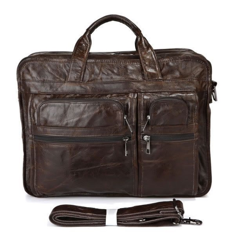 Сумка чоловіча Vintage 14056 Коричнева, Коричневий