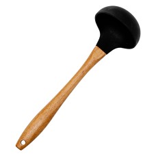 Кухонний ополоник YIWU SKit 29х8,5 см Коричнево-чорний (HP-8-58)