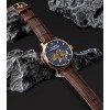Наручний годинник чоловічий BESTA Skeleton UA Золотий (3051)