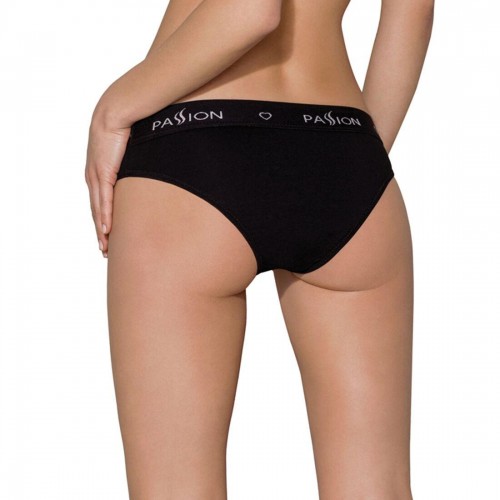 Трусики з широкою гумкою і мереживом Passion PS001 PANTIES XL, black в інтернет супермаркеті PbayMarket!