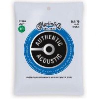 Струни для акустичної гітари Martin MA170 80/20 Bronze Extra Light Acoustic Guitar Strings 10/47 Струни для акустичної гітари Martin MA170 80/20 Bronze Extra Light Acoustic Guitar Strings 10/47