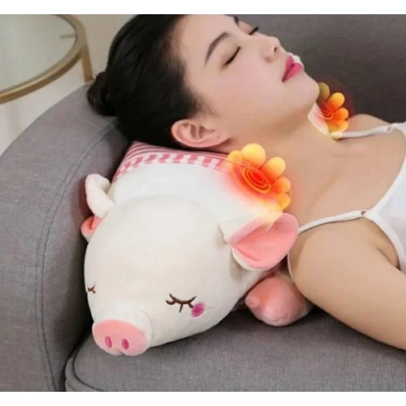 Масажна подушка Piggy WJH-11 Свинка 55x20x17 см Білий (1438124094)