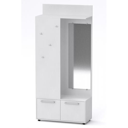 Передпокій з нішою Компанит Ірма 90х38х200 см Альба білий Передпокій з нішою Компанит Ірма 90х38х200 см Альба білий