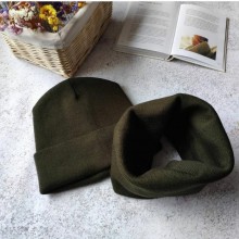 Комплект шапка з хомутом Luxyart унісекс розмір підлітковий зелений (OL-016)