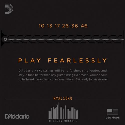 Струни для електрогітари 6 шт D'Addario NYXL1046 Nickel Wound Regular Light Electric Guitar Strings 10/46 Струни для електрогітари 6 шт D'Addario NYXL1046 Nickel Wound Regular Light Electric Guitar Strings 10/46