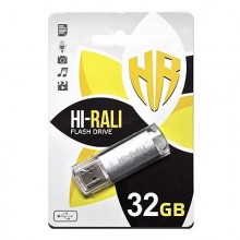 Флеш-накопичувач USB 32GB Hi-Rali Rocket Series Silver (HI-32GBVCSL)
