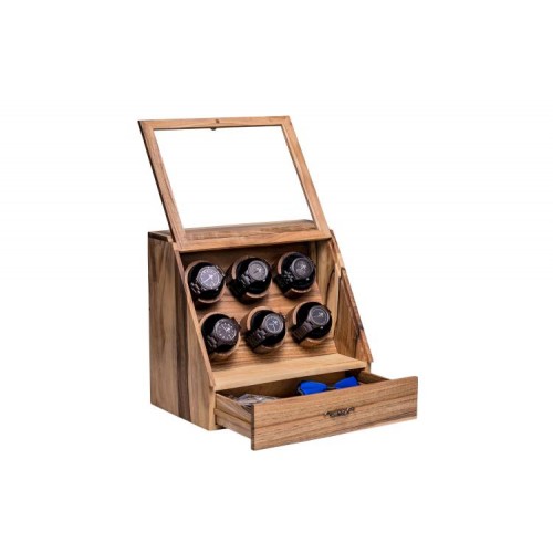 Органайзер з подушечками для 6 годинників ecoWalnut 32.2х34.6х22.8 см Органайзер з подушечками для 6 годинників ecoWalnut 32.2х34.6х22.8 см
