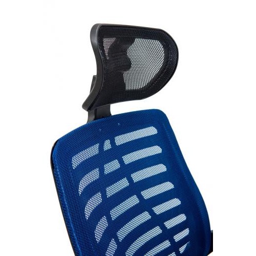 Офісне крісло керівника Richman Бласт Чорне + Сітка Синє Офісне крісло керівника Richman Бласт Чорне + Сітка Синє