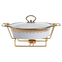 Мармітниця YIWU 1 л Біло-золотий (HP1025)