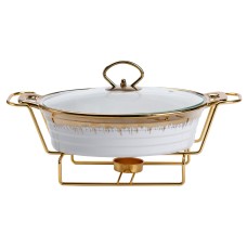 Мармітниця YIWU 1 л Біло-золотий (HP1025)