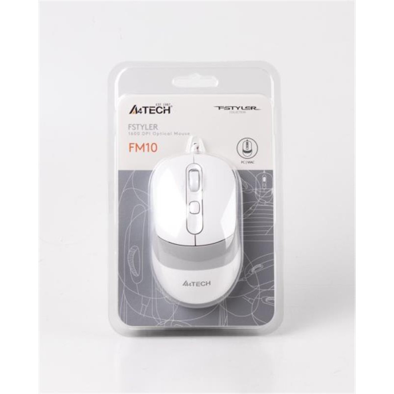 Миша A4Tech FM10 White USB