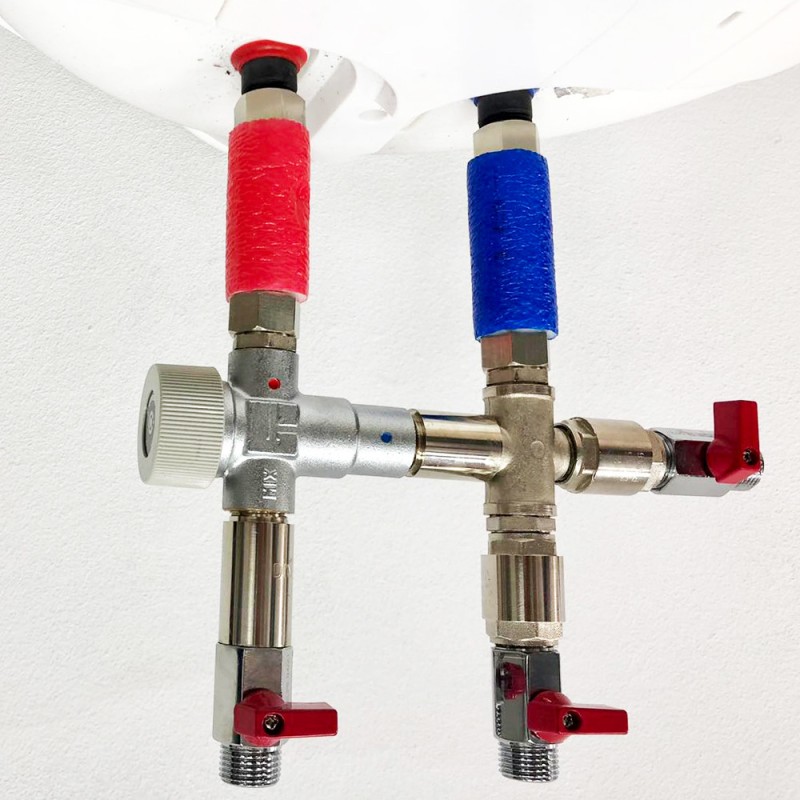 Змішувач-термостат для бойлера водонагрівача Kvant Labaratory 8.1T SOLO MIX з рециркуляцією (без насоса) 1/2