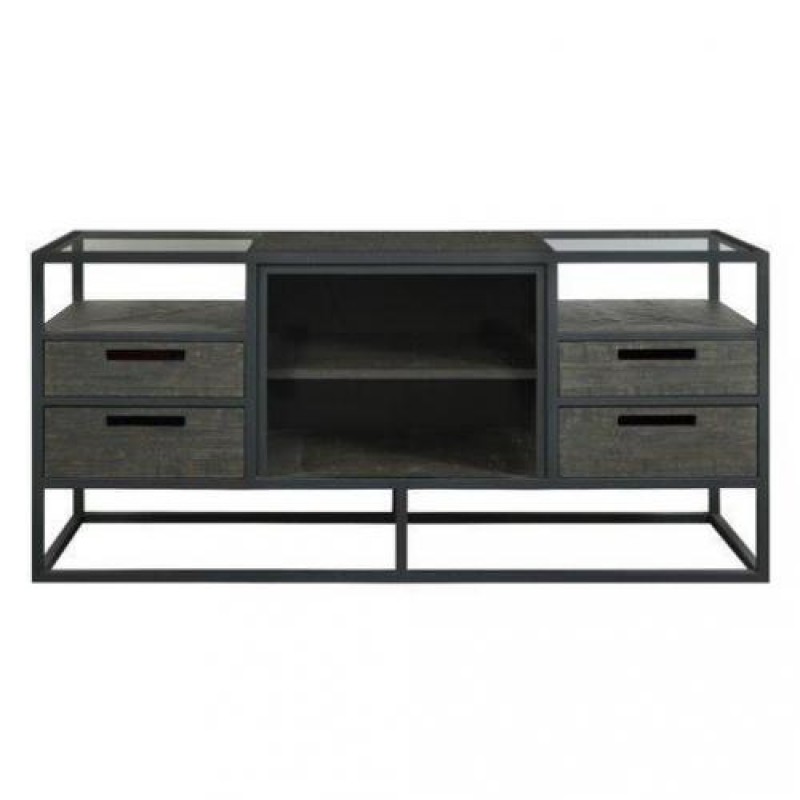 Тумба підставка для TV у стилі Loft NS-2097 630x1200x400 мм Черный