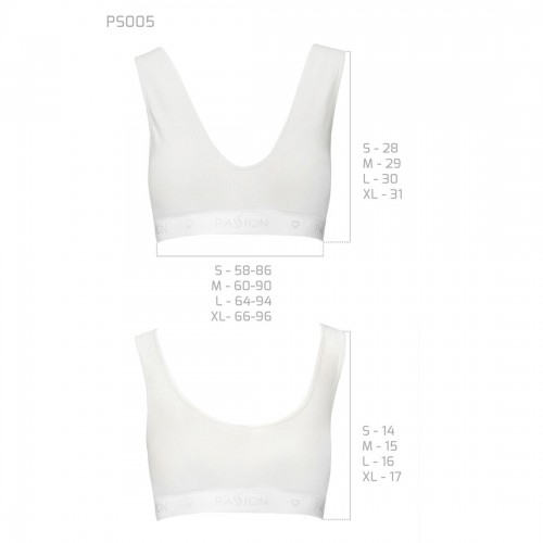 Спортивний топ з еластичної бавовни Passion PS005 TOP white, size XL в інтернет супермаркеті PbayMarket!