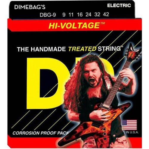 Струни для електрогітари DR DBG-9 Dimebag Darrell Hi Voltage Nickel Plated Light Electric Strings 9/42 Струни для електрогітари DR DBG-9 Dimebag Darrell Hi Voltage Nickel Plated Light Electric Strings 9/42