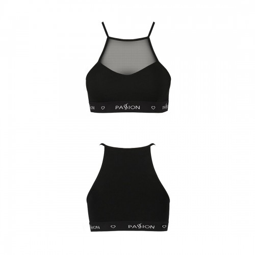 Спортивний топ з прозорою вставкою Passion PS006 TOP black, size XL в інтернет супермаркеті PbayMarket!