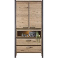 Шафа для зберігання в стилі Loft NS-2215 2030x1000x400 мм Черный Шафа для зберігання в стилі Loft NS-2215 2030x1000x400 мм Черный