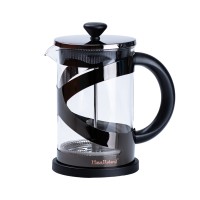 Френч-прес чайник скляний TS Kitchen Haus Roland 800 мл з фільтром чорний (HP33540B)