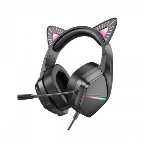 Навушники Borofone BO106 Cute cat ear luminous gaming 2 м Phantom Cat