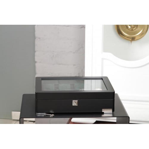 Скринька для зберігання годинників Salvadore WB/3420/8.BL-GN 320х245х87 мм Чорно-зелений Скринька для зберігання годинників Salvadore WB/3420/8.BL-GN 320х245х87 мм Чорно-зелений