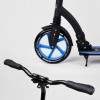 Самокат двоколісний Best Scooter з PU колесами, амортизатором, широким кермом, затискачем для керма Black/Blue (74314)