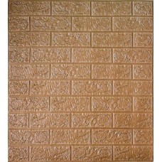 Самоклейка декоративна 3D панель у рулоні Loft Expert 2220-5 Під цеглу шоколад 700x3080x5 мм