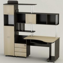 Стіл комп'ютерний Тиса Мебель СК-20 Венге Молочний 1955x900x1925 мм