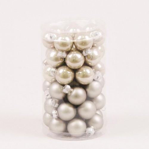 Кульки скляні Flora D 2,5 см 48 шт Сірий (44524) в інтернет супермаркеті PbayMarket!