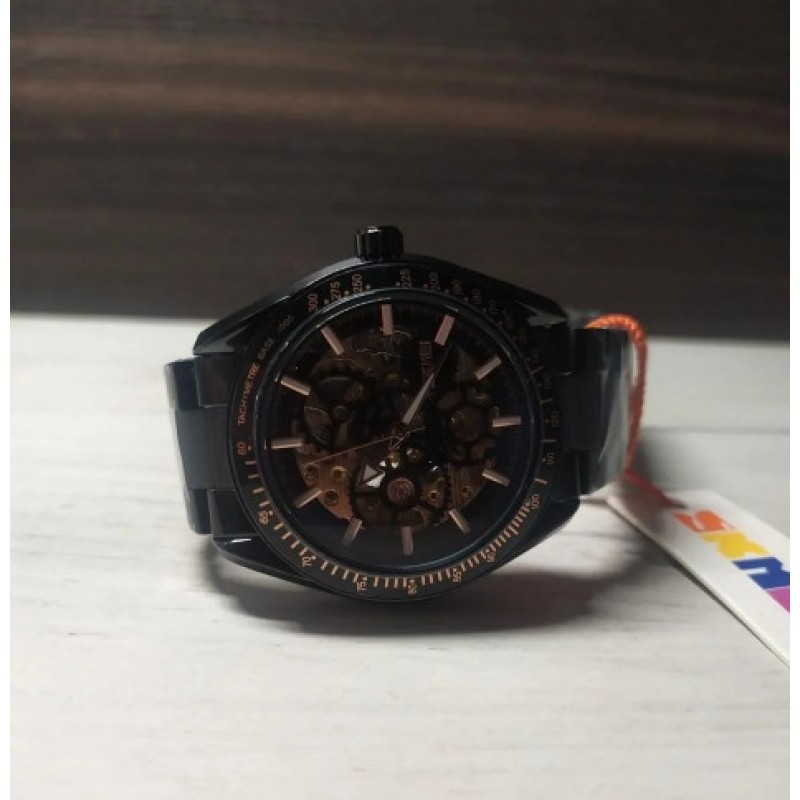 Чоловічий механічний годинник Skmei 9194 Чорний (1359882098)