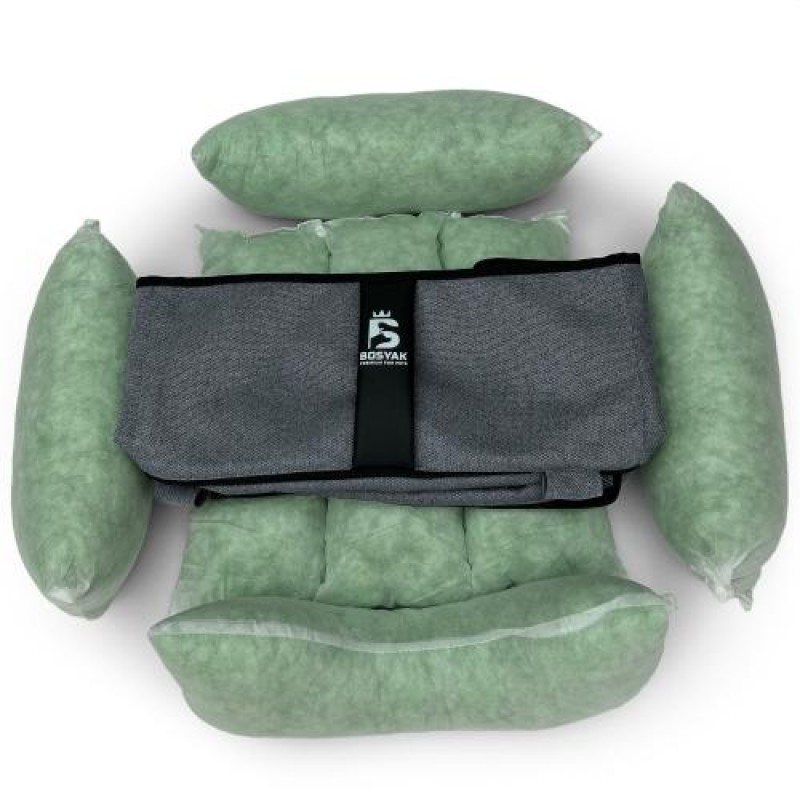 Лежак ліжко для собак та котів EGO Bosyak Рогожка XS 50x45 Сірий (спальне місце для собак та котів)