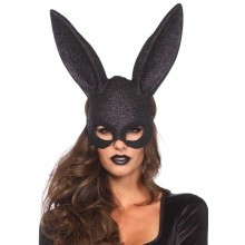 Блискуча маска кролика Leg Avenue Glitter masquerade rabbit mask Black