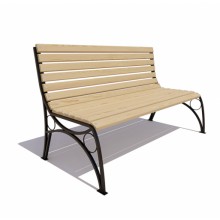 Лава паркова GoodsMetall у стилі ЛОФТ 1200х450х950 - ЛС94