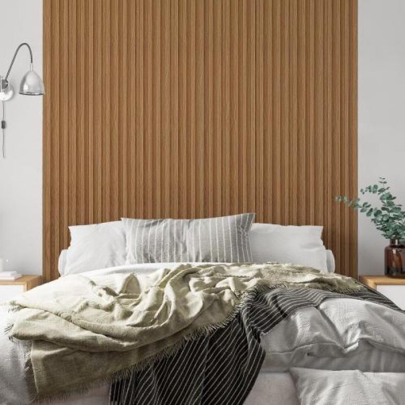 Декоративна стінова рейка Sticker Wall 160*23*3000мм (D) SW-00001526 Світло-коричнева