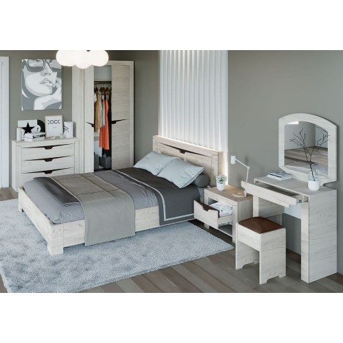 Ліжко двоспальне Еверест Ліберті-1400 Крафт білий в інтернет супермаркеті PbayMarket!