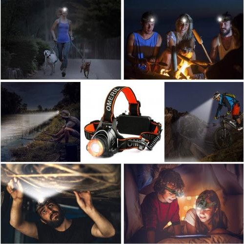 Налобний акумуляторний ліхтар X-BALOG OMERIL LD070 T6 Zoom