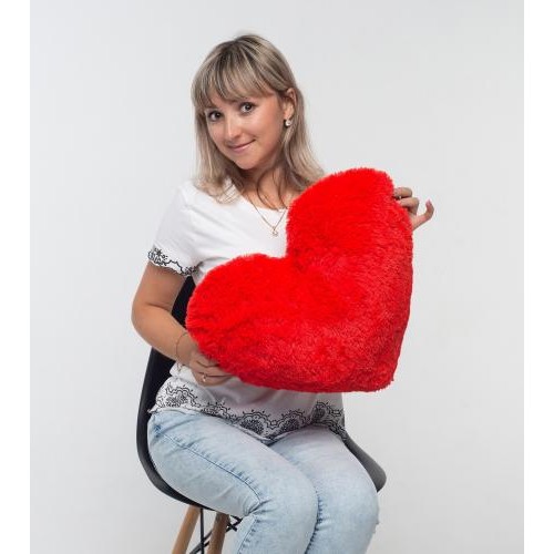 Плюшева іграшка Mister Medved Подушка-серце 50 см Червоний (041) Плюшева іграшка Mister Medved Подушка-серце 50 см Червоний (041)