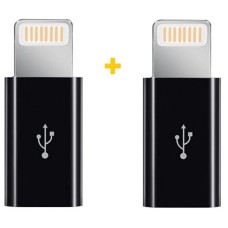 Адаптер XoKo AC-030 micro USB Lightning F/M 2шт Black (XK-AC030-BK2)