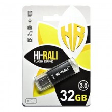 Флеш-накопичувач USB3.0 32GB Hi-Rali Rocket Series Black (HI-32GB3VCBK)