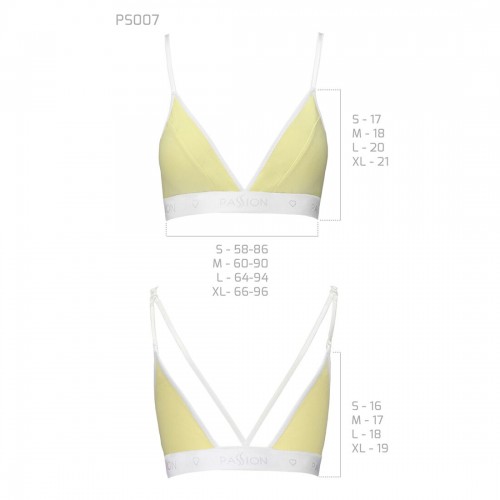 Спортивний топ з подвійними бретелями Passion PS007 TOP yellow, size L в інтернет супермаркеті PbayMarket!