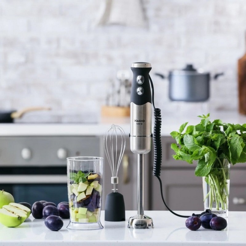 Блендер міксер занурювальний з чашею MAGIO МG-645 Black