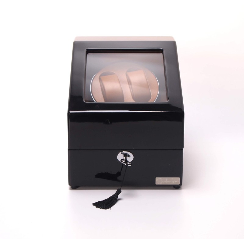 Шкатулка Salvadore для підзаводу 2 годинників 024/BBR/FC5 19x25x21,5 см Коричнево-чорний