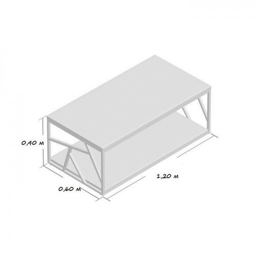 Журнальний, кавовий столик GoodsMetall у стилі Лофт 1200х600х400 ЖС164 Журнальний, кавовий столик GoodsMetall у стилі Лофт 1200х600х400 ЖС164