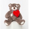 Плюшевий ведмідь із серцем Mister Medved Латки 150 см Капучино (076)